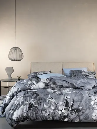 ESSENZA | Satin Bettwäsche 70x90cm / 140x200cm FLOOR Global Grey | 